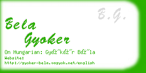 bela gyoker business card